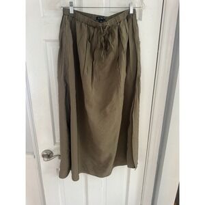J. Crew Factory Olive Green Midi Skirt